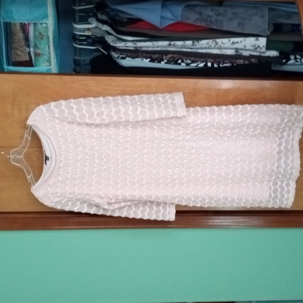 Pink knit dress